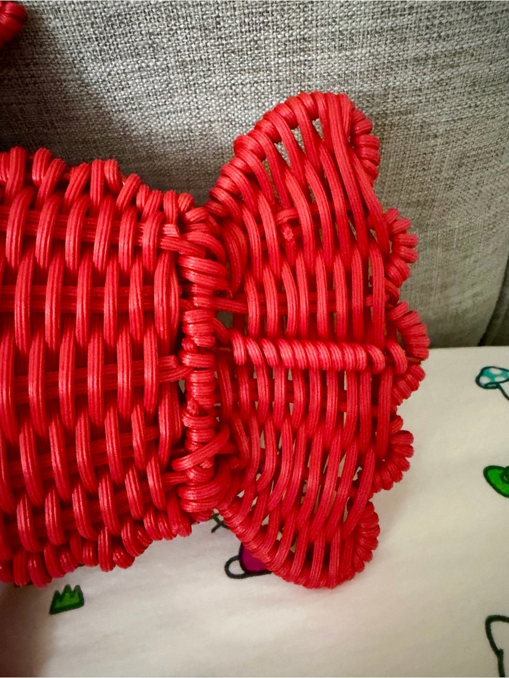 NWT Tommy Bahama red Lobster wicker straw bag purse with gold chain viral rare - Picture 8 of 12